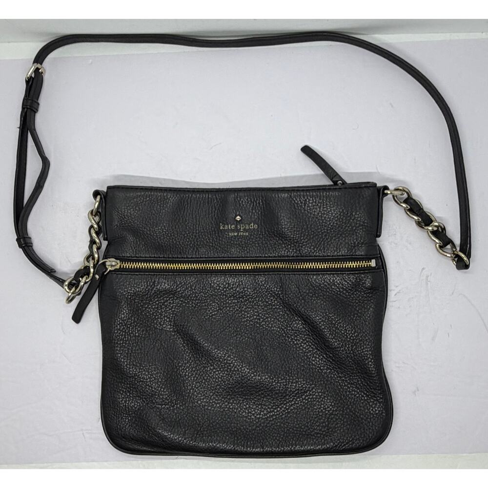 Kate Spade New York Cobble Hill Tenley Pebbled Black Leather Crossbody EUC
